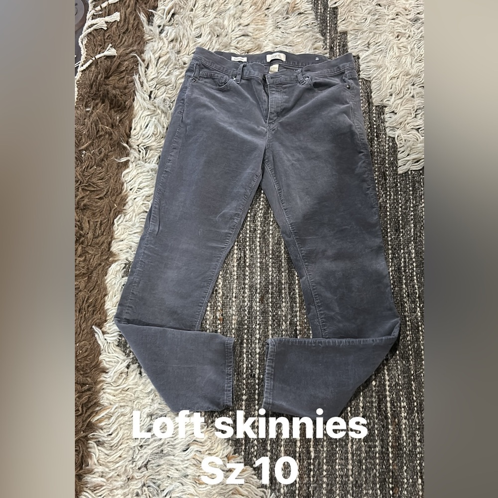LOFT Women's Charcoal Skinny Jeans